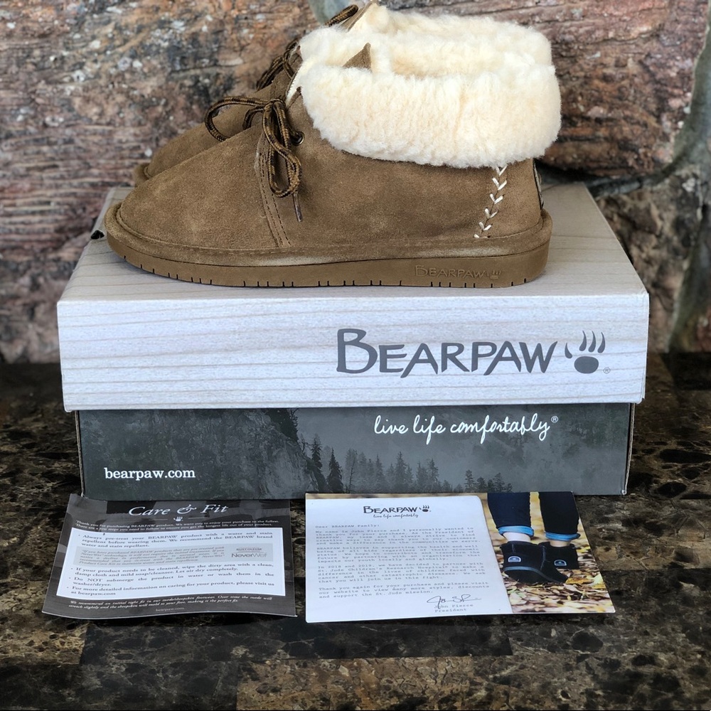 NEW BEARPAW Girls Kory Low Top Moccasin Boots - Picture 10 of 14
